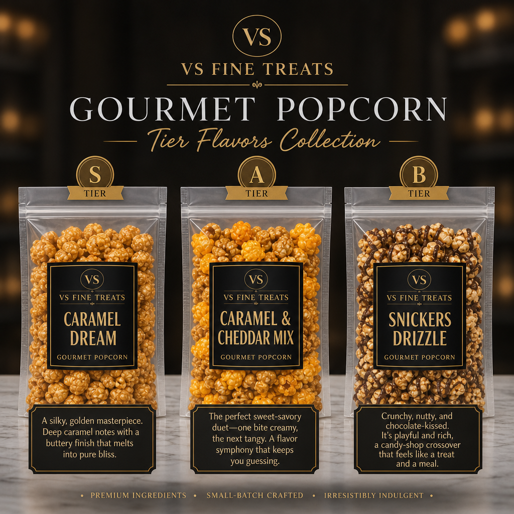 Gourmet Popcorn Tier Flavors