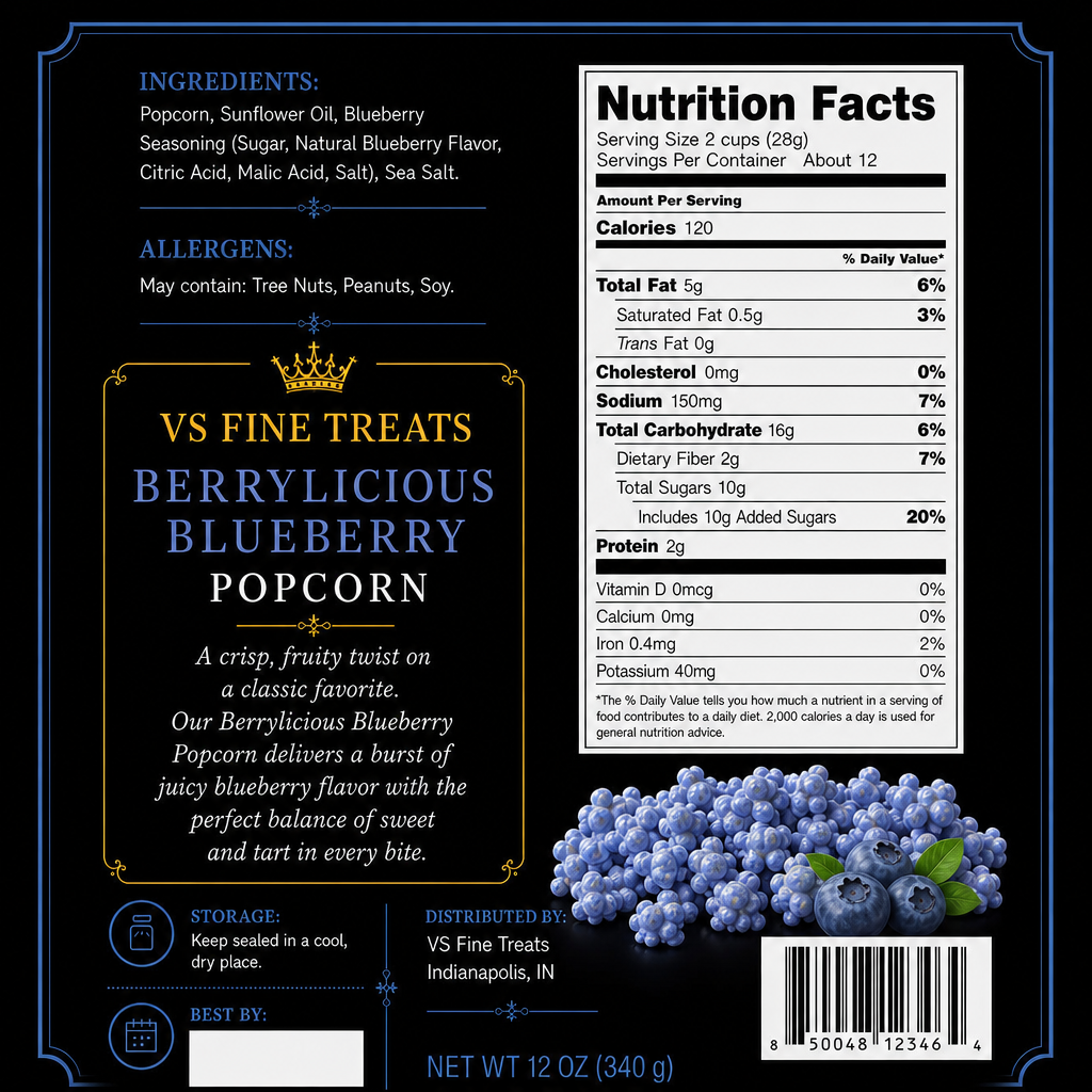 Berrylicious Blueberry Popcorn